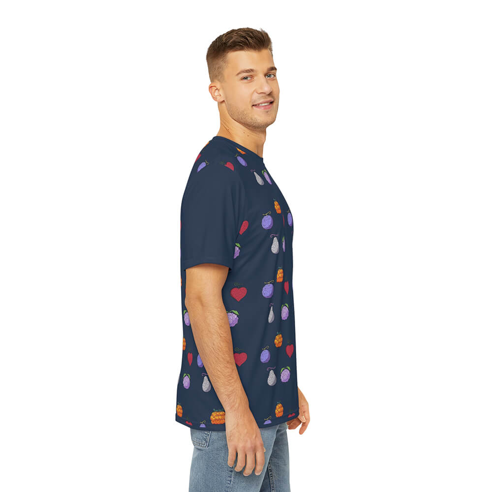 Devil Fruits All Over Brushed One Piece Pattern T-Shirt