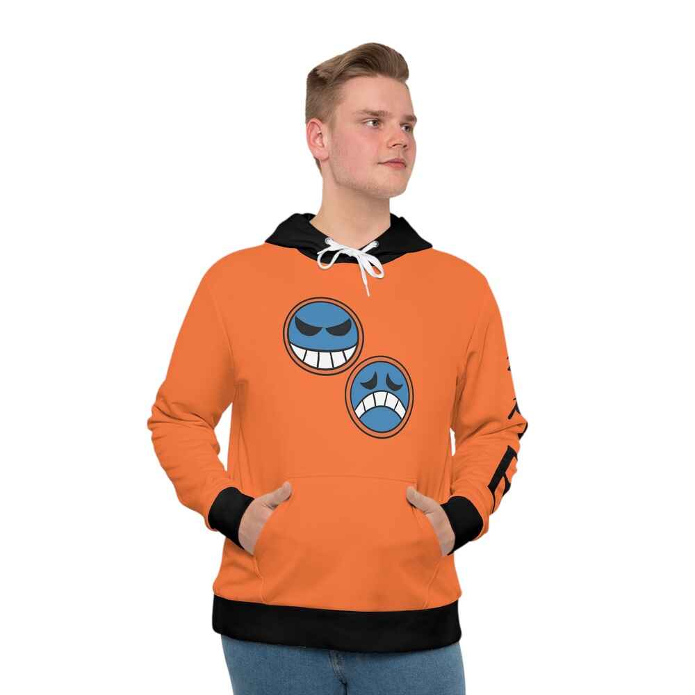 One Piece Gol D. Ace Flame Flame Pattern Pullover Hoodie
