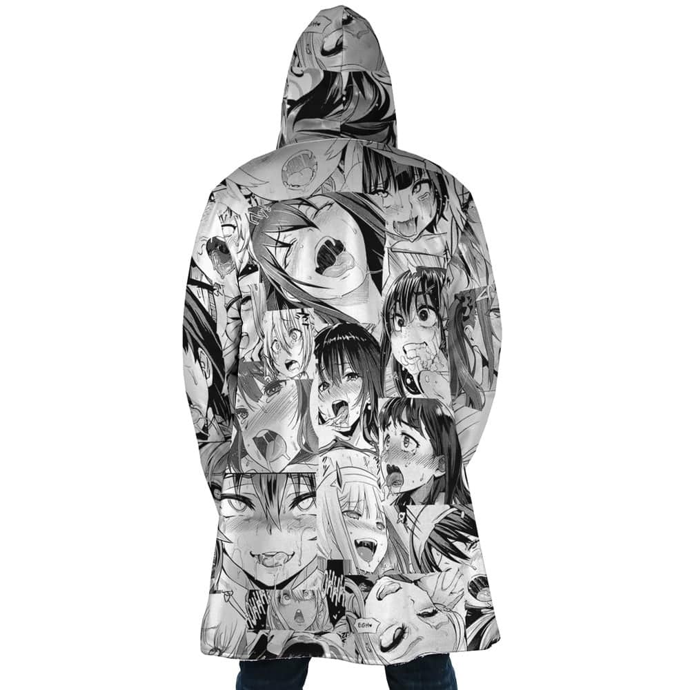 Ecchi Waifu Ahegao Hooded Cloak Coat
