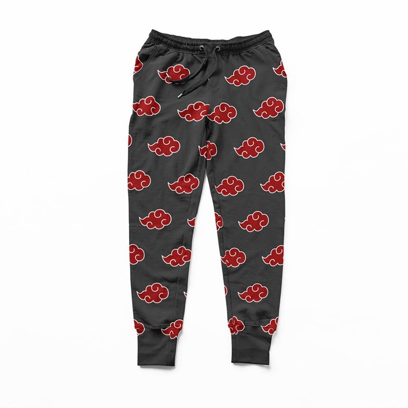 Akatsuki Classic Clouds Cosplay Look Naruto Sweatpants Joggers-Joggers-Activewear,Akatsuki,Joggers,Naruto,Naruto Joggers,Sweatpants