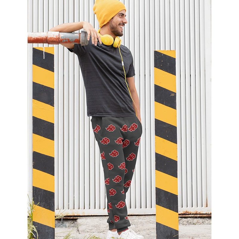Akatsuki Classic Clouds Cosplay Look Naruto Sweatpants Joggers-Joggers-Activewear,Akatsuki,Joggers,Naruto,Naruto Joggers,Sweatpants