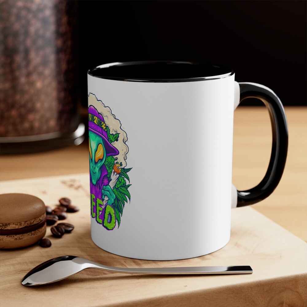 Kaffeetasse „Alien rauchend“