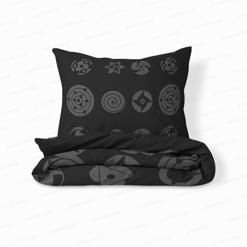 Anime Shinobi Eyes All Over Brushed Comforter Set