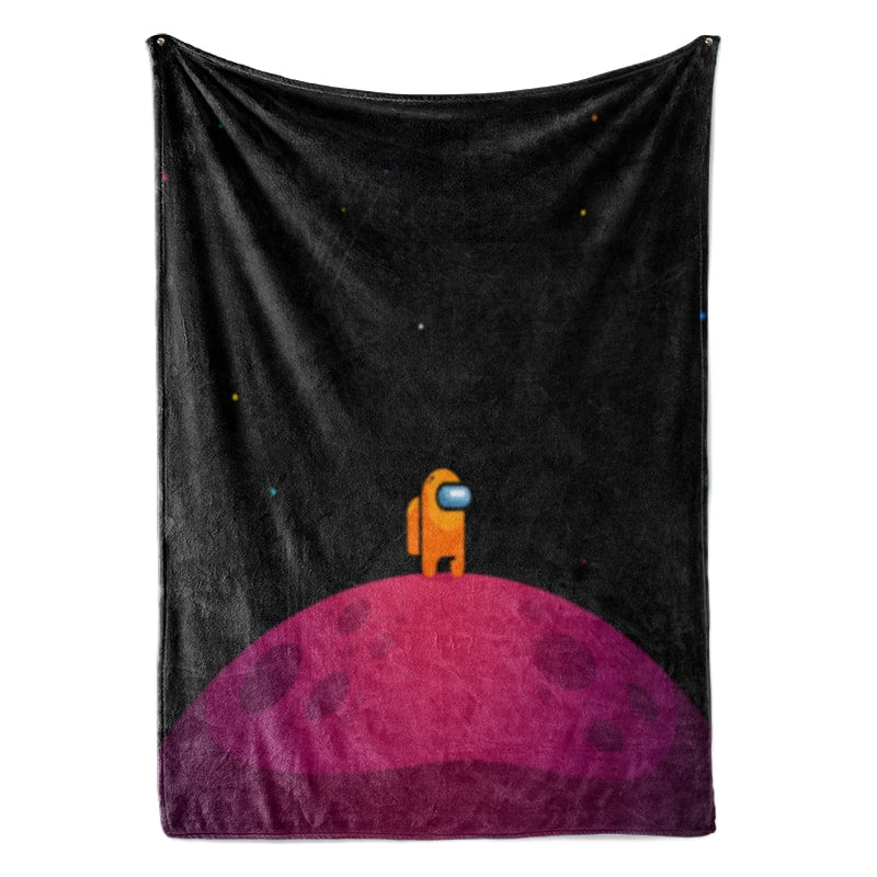 Among Us Alone In Space Plush Fleece Blanket