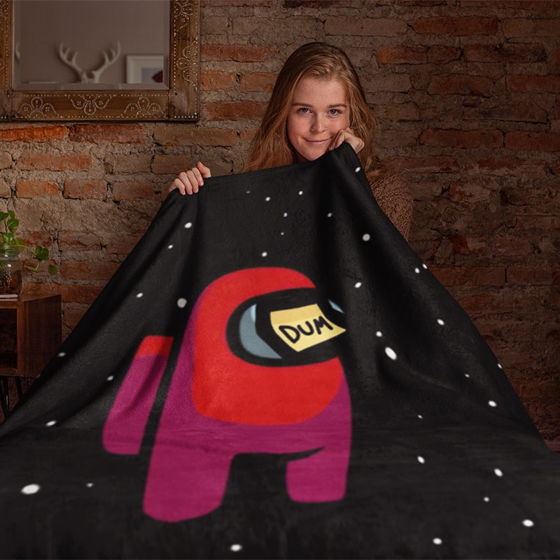 Among Us Dum Look Plush Fleece Blanket