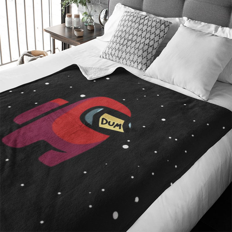 Among Us Dum Look Plush Fleece Blanket