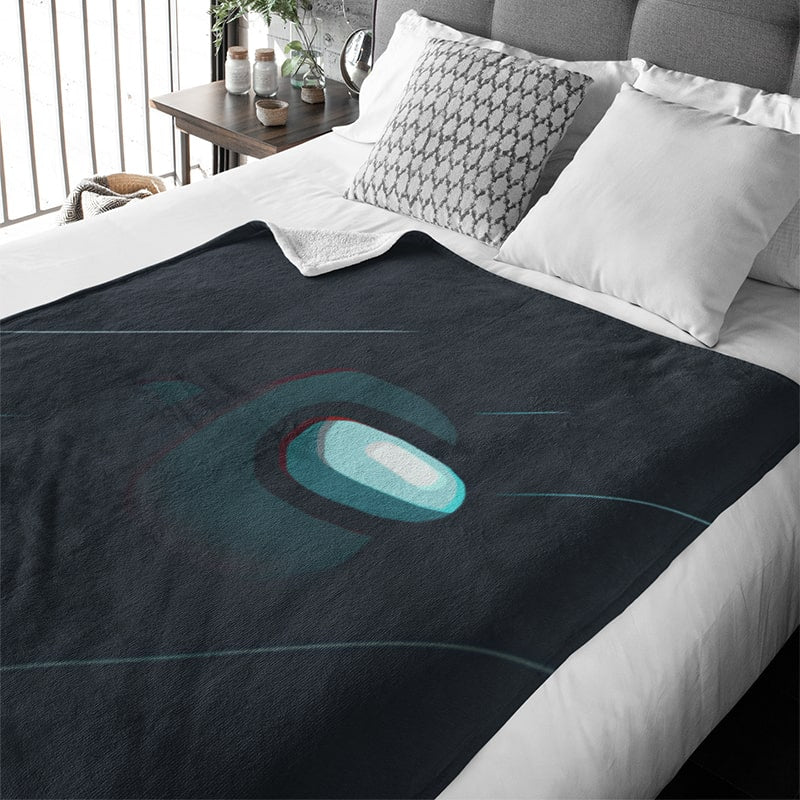 Among Us Liner Embossed Space Plush Fleece Blanket