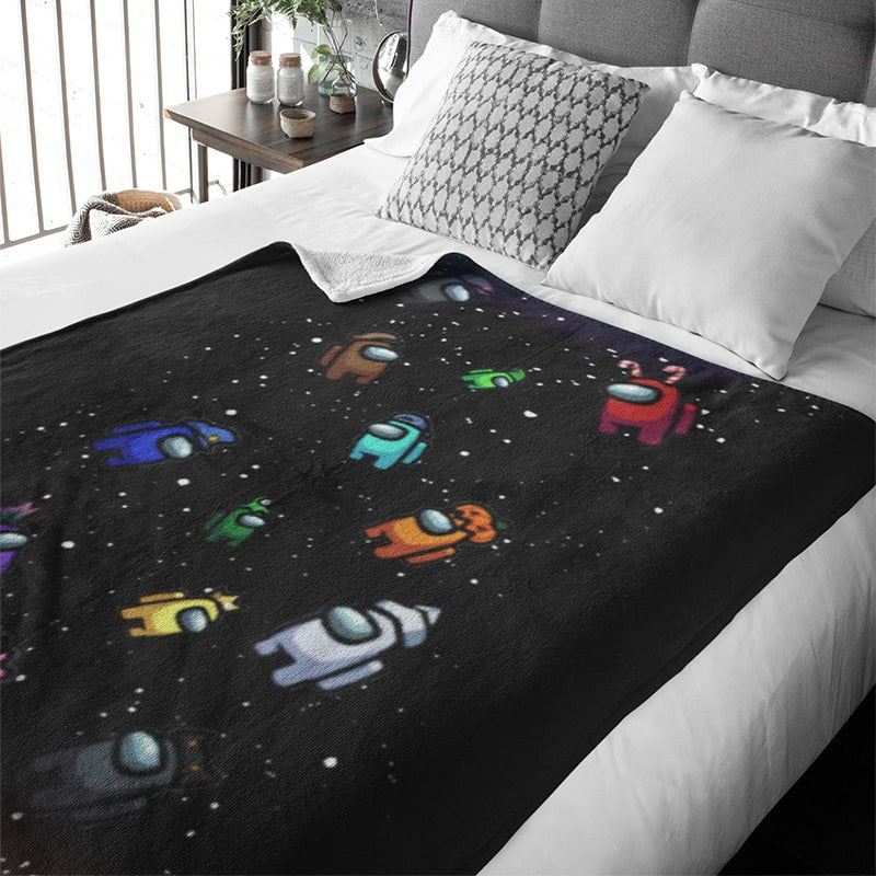 Among Us Space Ship Blend Plush Fleece Blanket