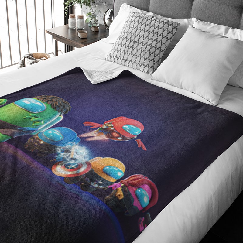 Among Us Super Heroes Blend Plush Fleece Blanket