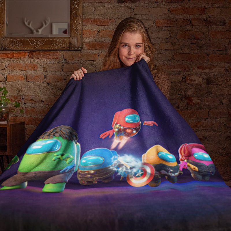 Among Us Super Heroes Blend Plush Fleece Blanket