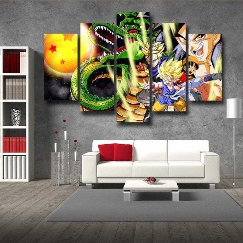 Anime Saiyan 3D Printed Saiyan Anime Canvas Collection