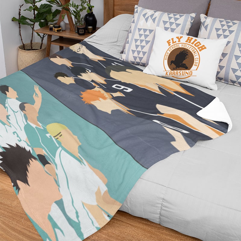 Aoba Johsai Kurasano Match Crossover Haikyuu Throw Blanket