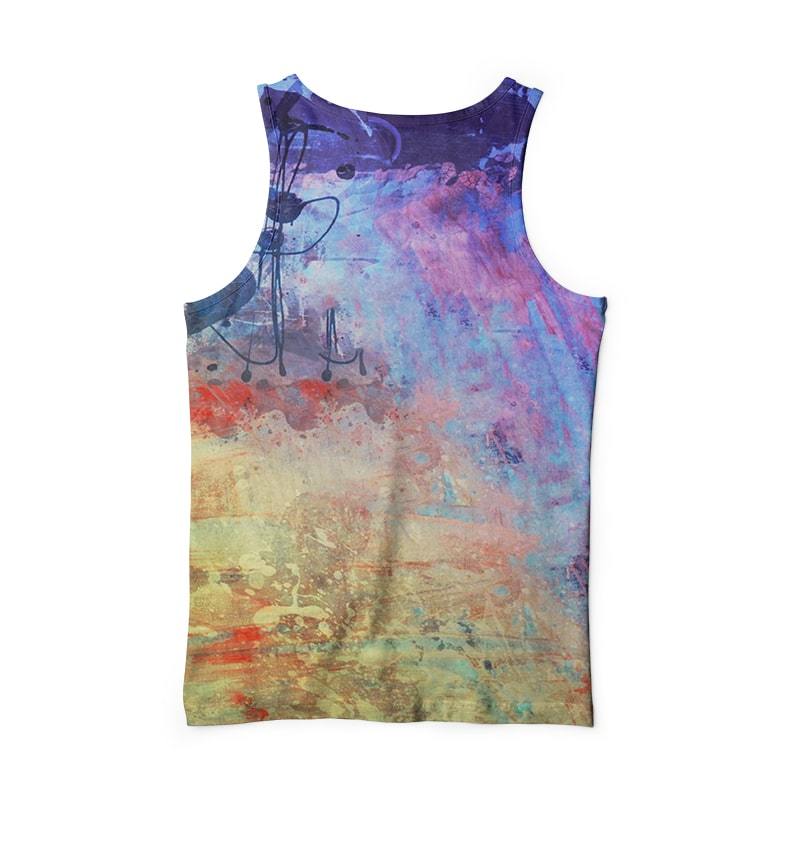 Attack on Titan Color Splatter Ti Dye Style Shingeki no Kyojin Tank Top