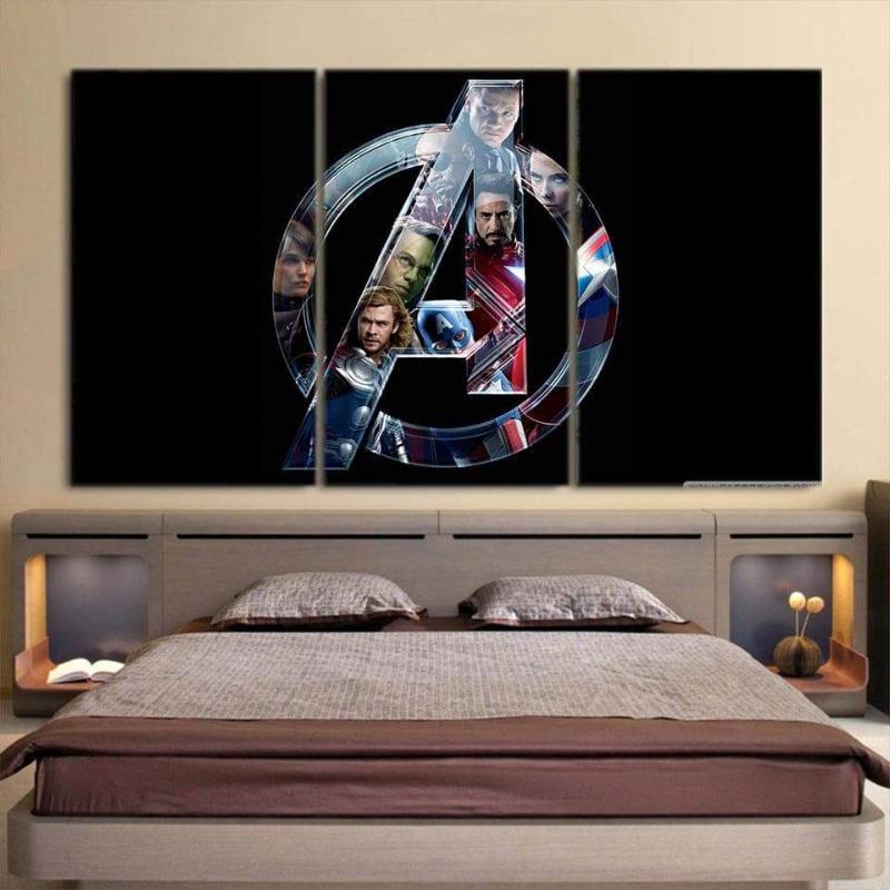 Avengers Logo Cool 3D Printed Avengers Canvas