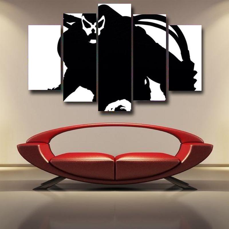 Bane Wall Canvas Print Art Black&White
