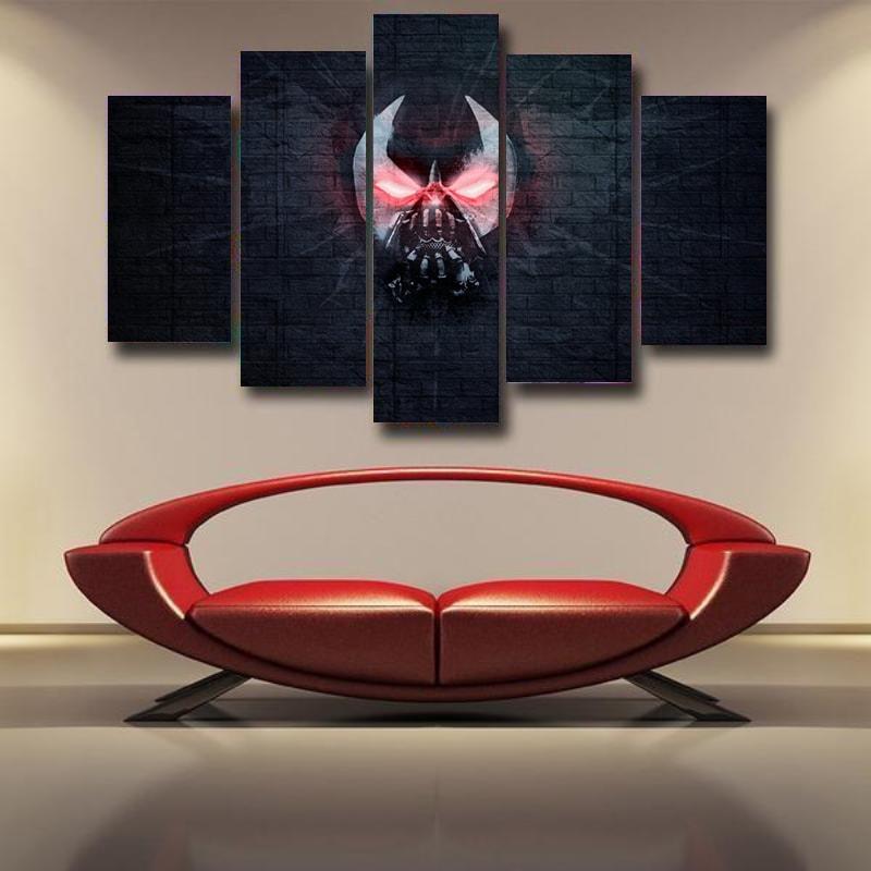 Bane Canvas Art Wall Print Red&Gray
