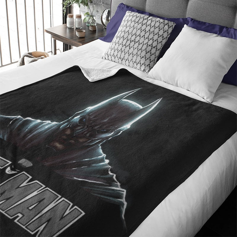 Batman Dark Sketch Embossed Comic Hero Blanket