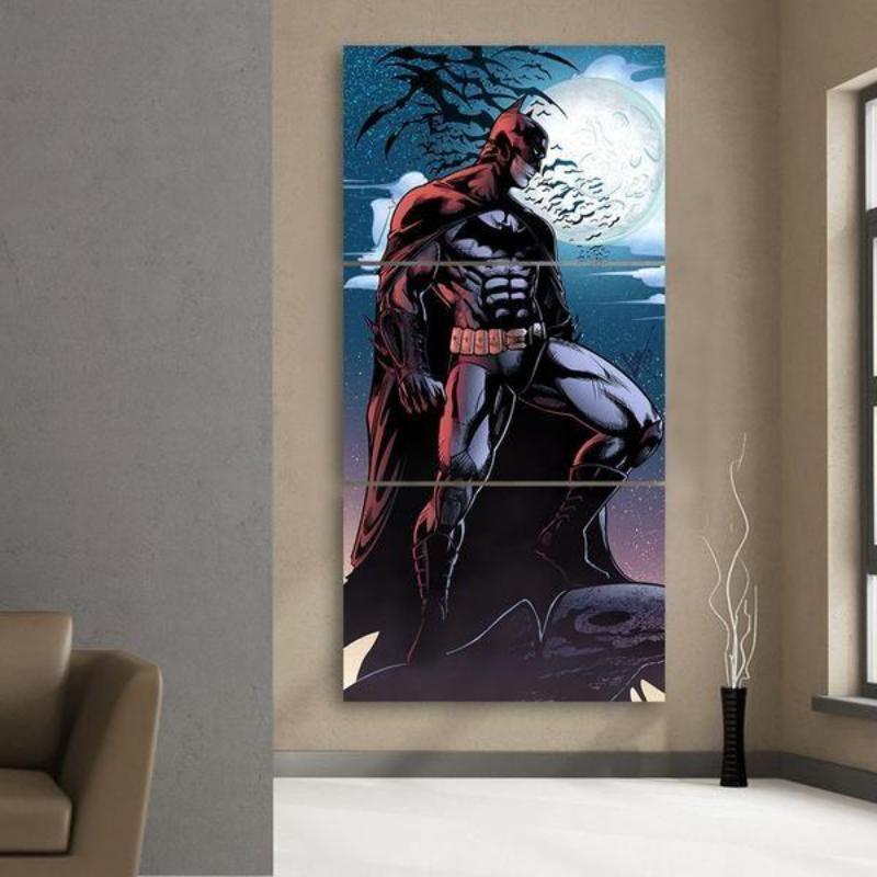Batman Canvas Angry Look 3D Printed Framed Canvas