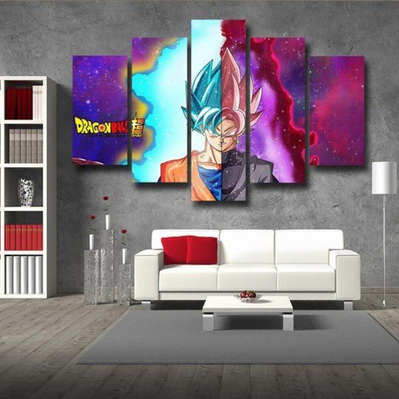 Black Goku SSJ Rose VS Goku Canvas SSJ Blue God Goku