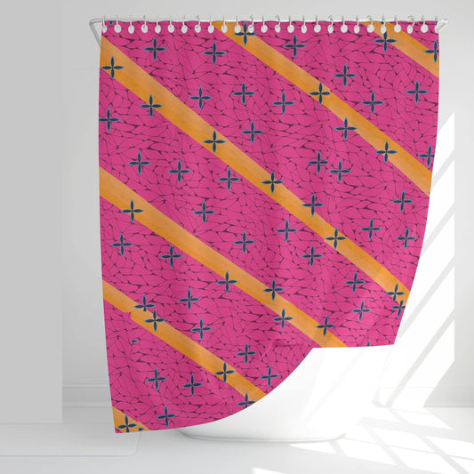 Daki Blood Demon Art pattern Demon Slayer Shower Curtains