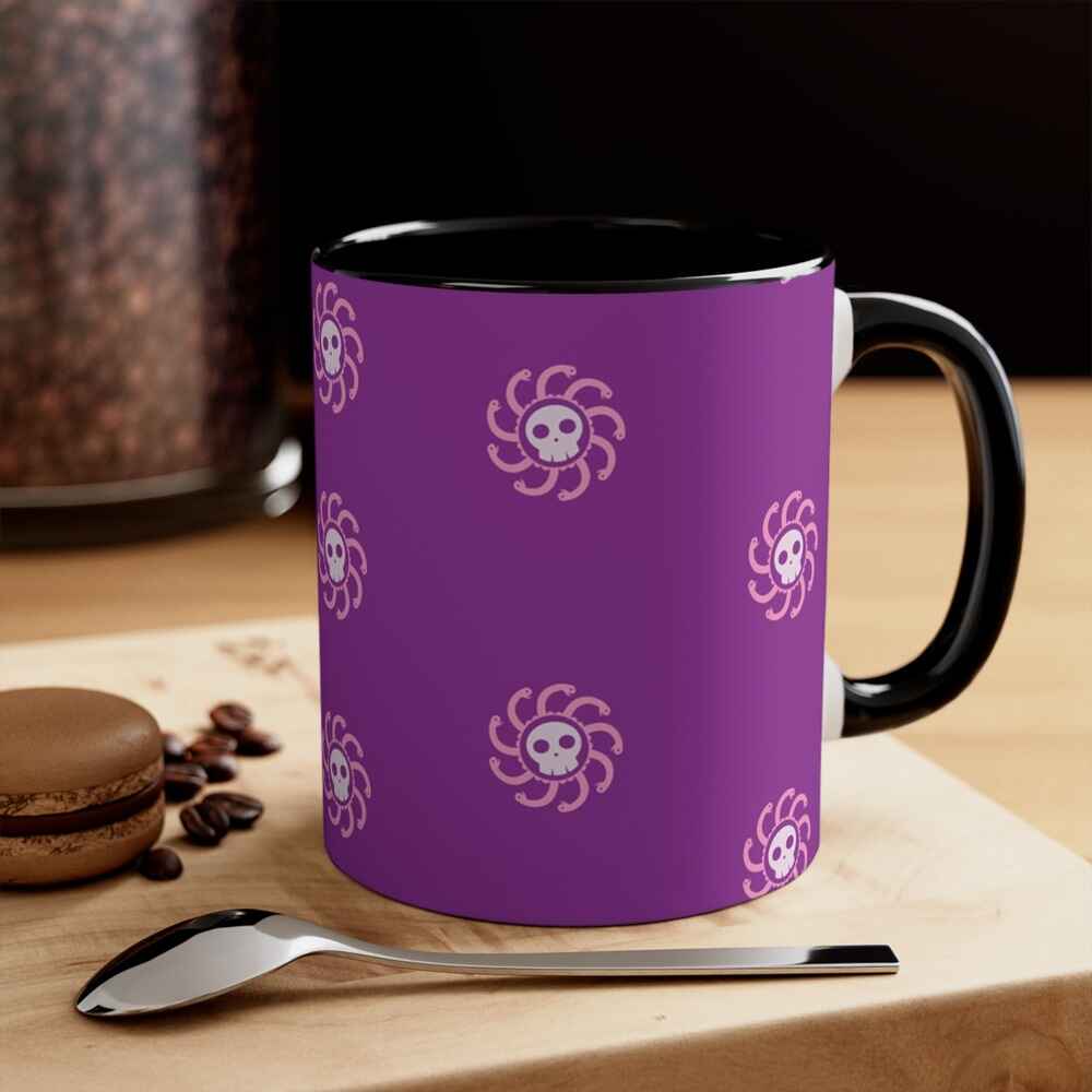 Boa Hancock Totenkopf-Schlangenmuster Akzent-Kaffeetasse