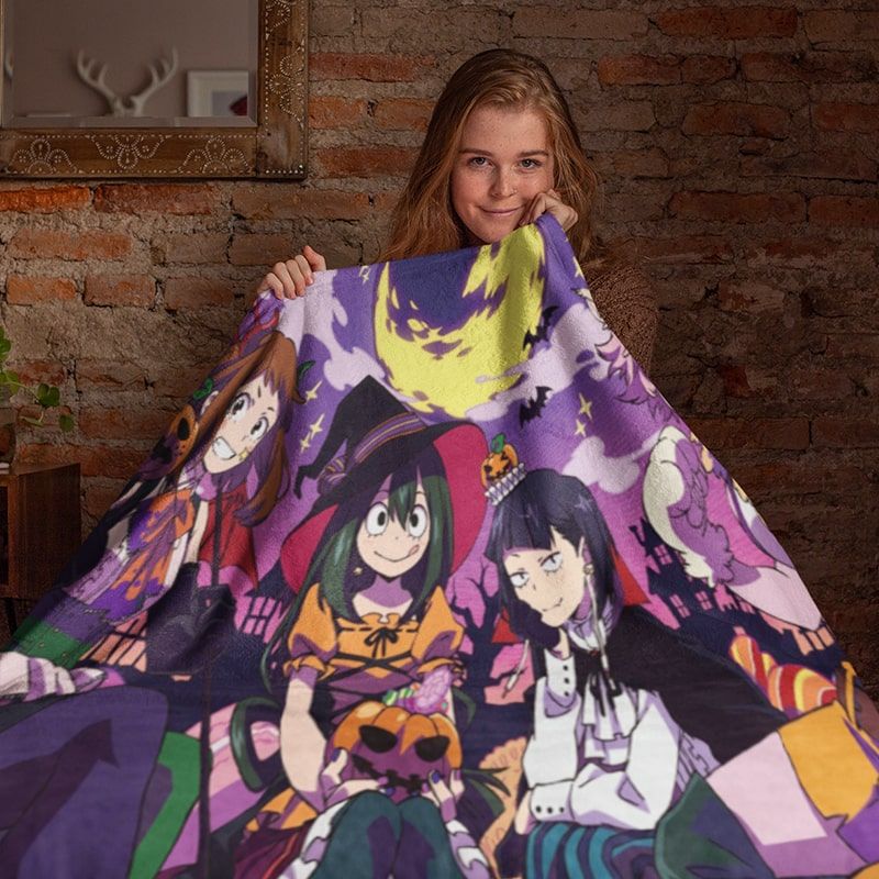 Boku No Hero Academia Girls Halloween Blanket-My Hero Academia-Blanket,My Hero Academia,My Hero Academia Blanket
