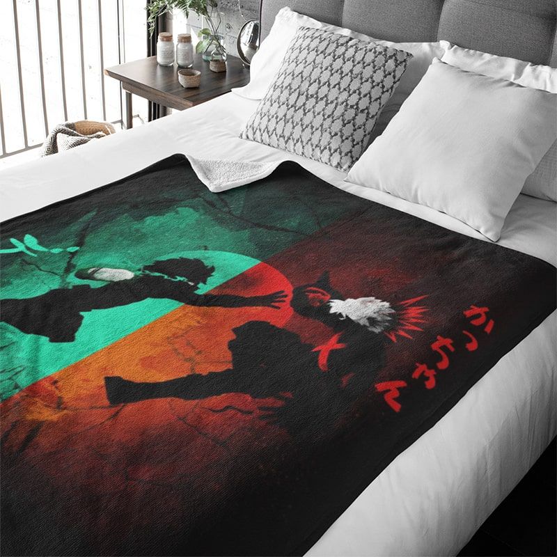 Bokugo Deku Fight Color Crossover My Hero Academia Blanket-My Hero Academia-Blanket,My Hero Academia,My Hero Academia Blanket