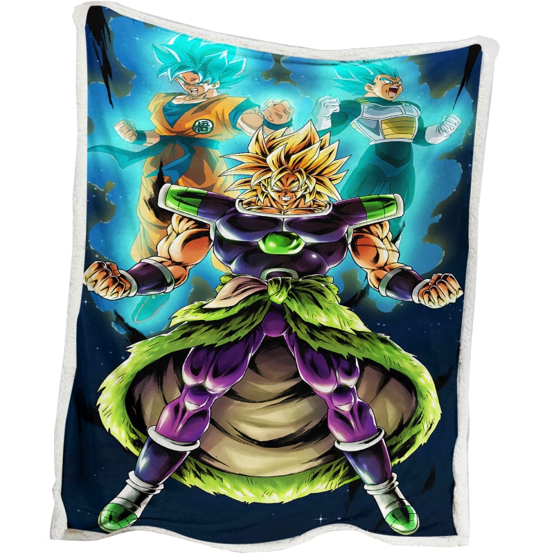 Broly Goku Vegeta Super Saiyan Fused Dragon Ball Blanket