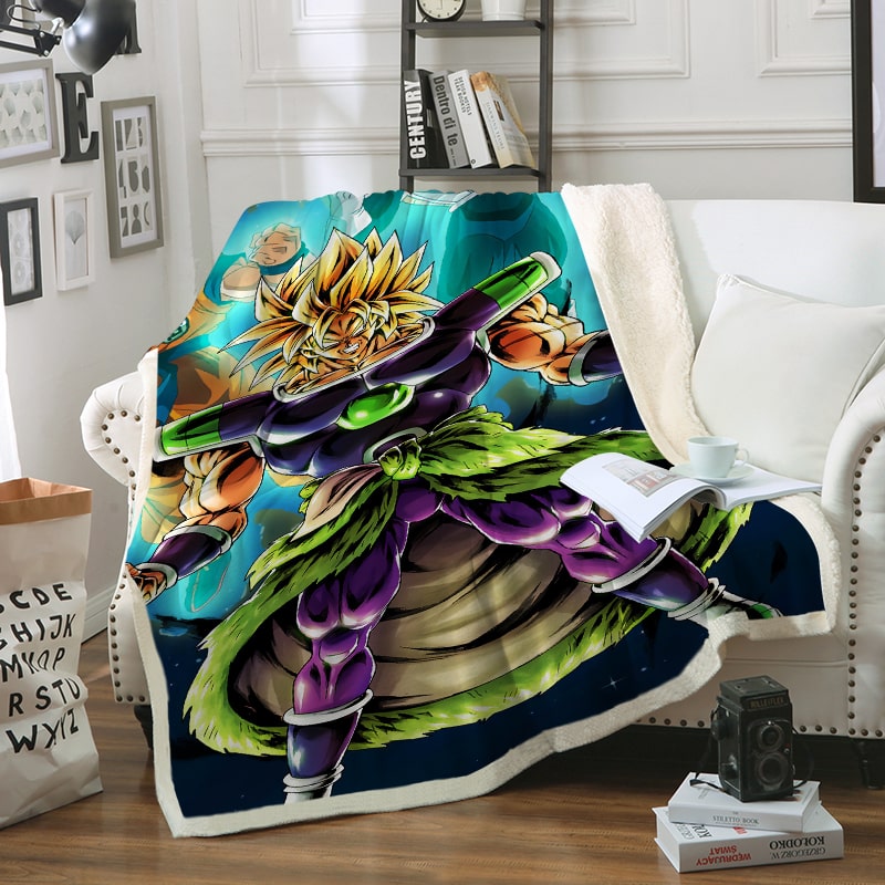 Broly Goku Vegeta Super Saiyan Fused Dragon Ball Blanket