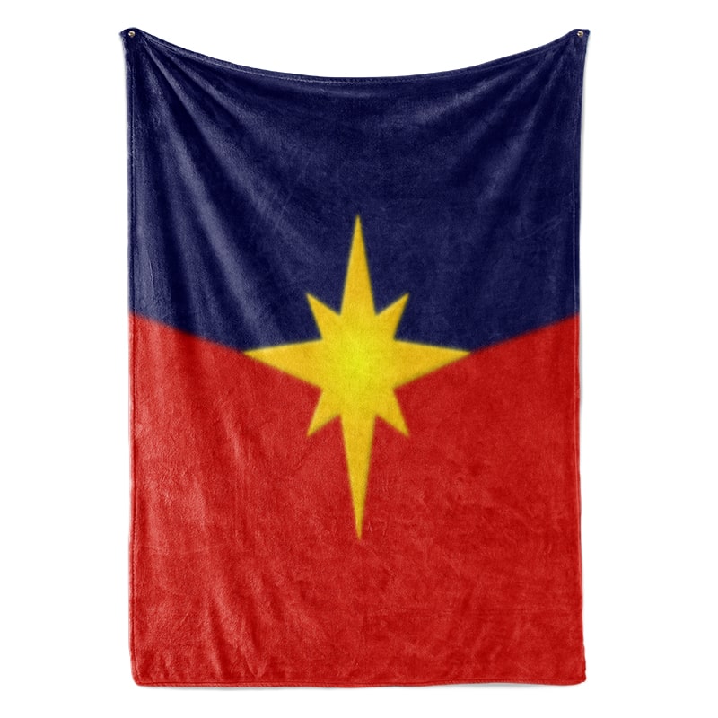 Captain Marval Logo Embossed Marvel Comics Blanket