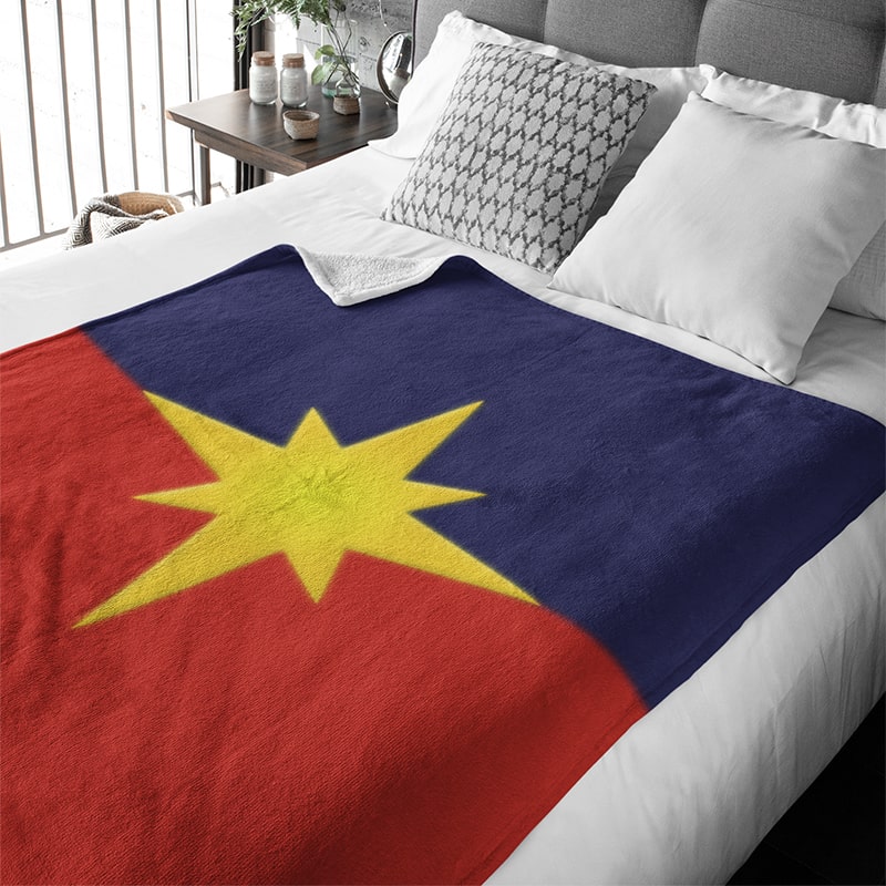 Captain Marval Logo Embossed Marvel Comics Blanket