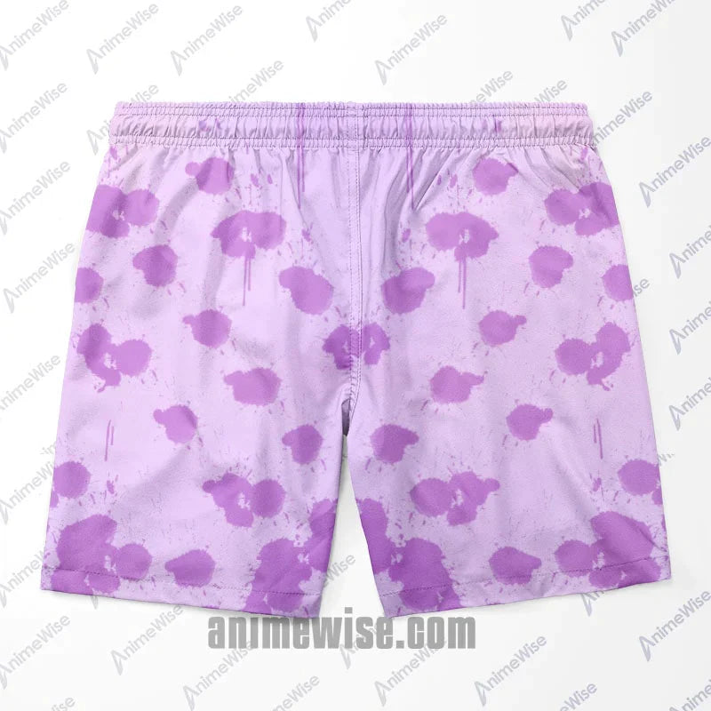 Chainsaw man Reze Devil Purple Brushed Shorts
