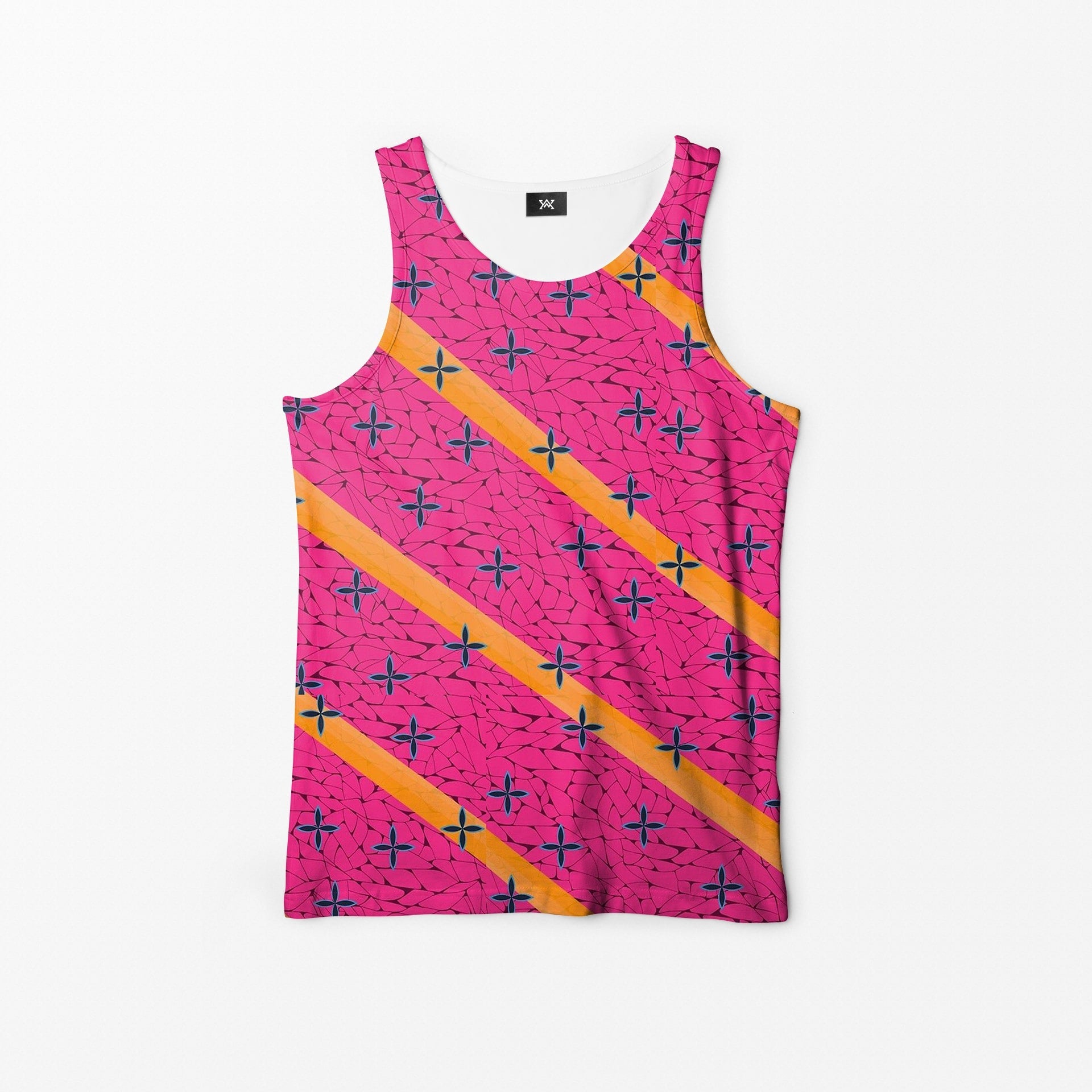 Blood Demon Art Pattern Curved Hem Tank Top