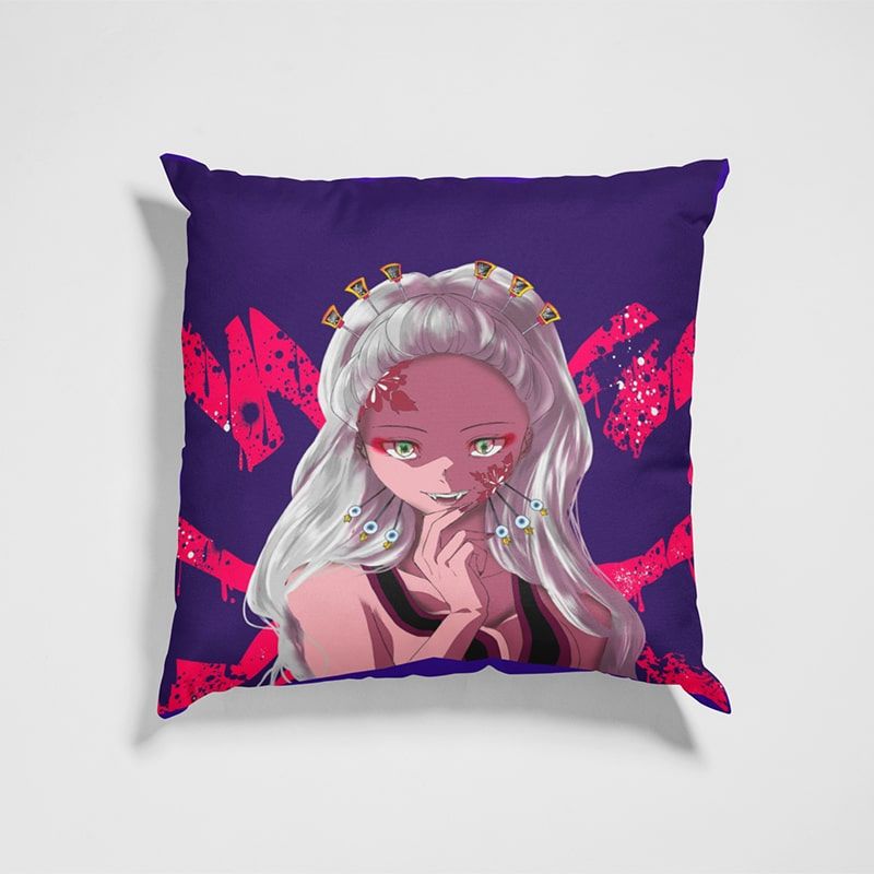 Demon Slayer Daki Vampire Demon Look Pattern Throw Pillow-Demon Slayer-Daki,Demon Slayer,Demon Slayer Kimetsu no Yaiba,Home Decor,Pillowcase,Throw Pillow