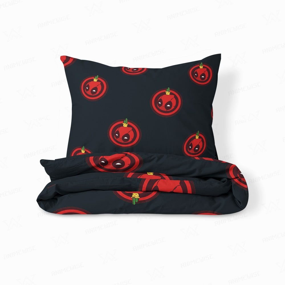 Deadpool Chibi Minions Pattern Comforter Set Bedding