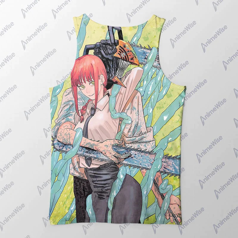 Denji Makima Devil Brushed Chainsaw Man Tank Top