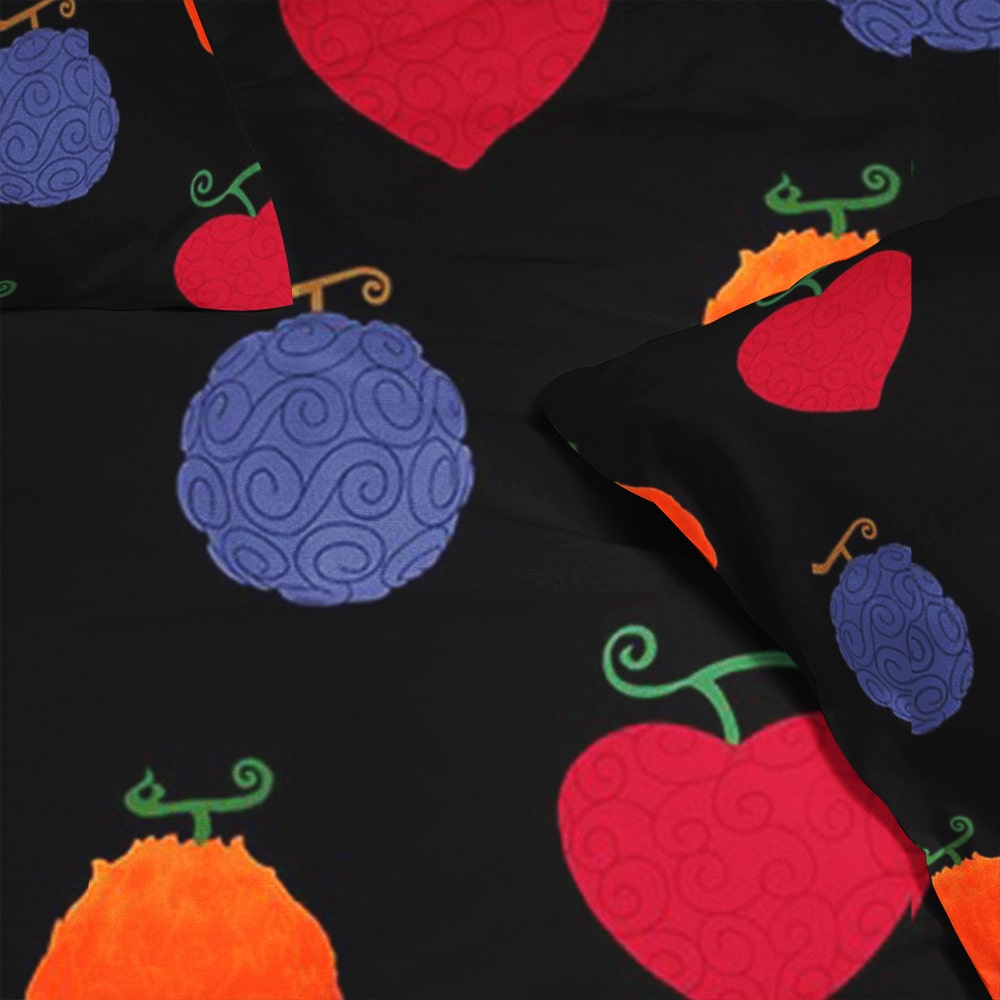 One Piece Devil Fruits Pattern Comforter Set Bedding