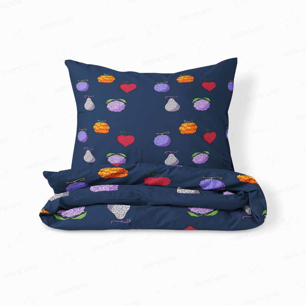 One Piece Devil Fruits Brushed All Over Comforter Set Bedding