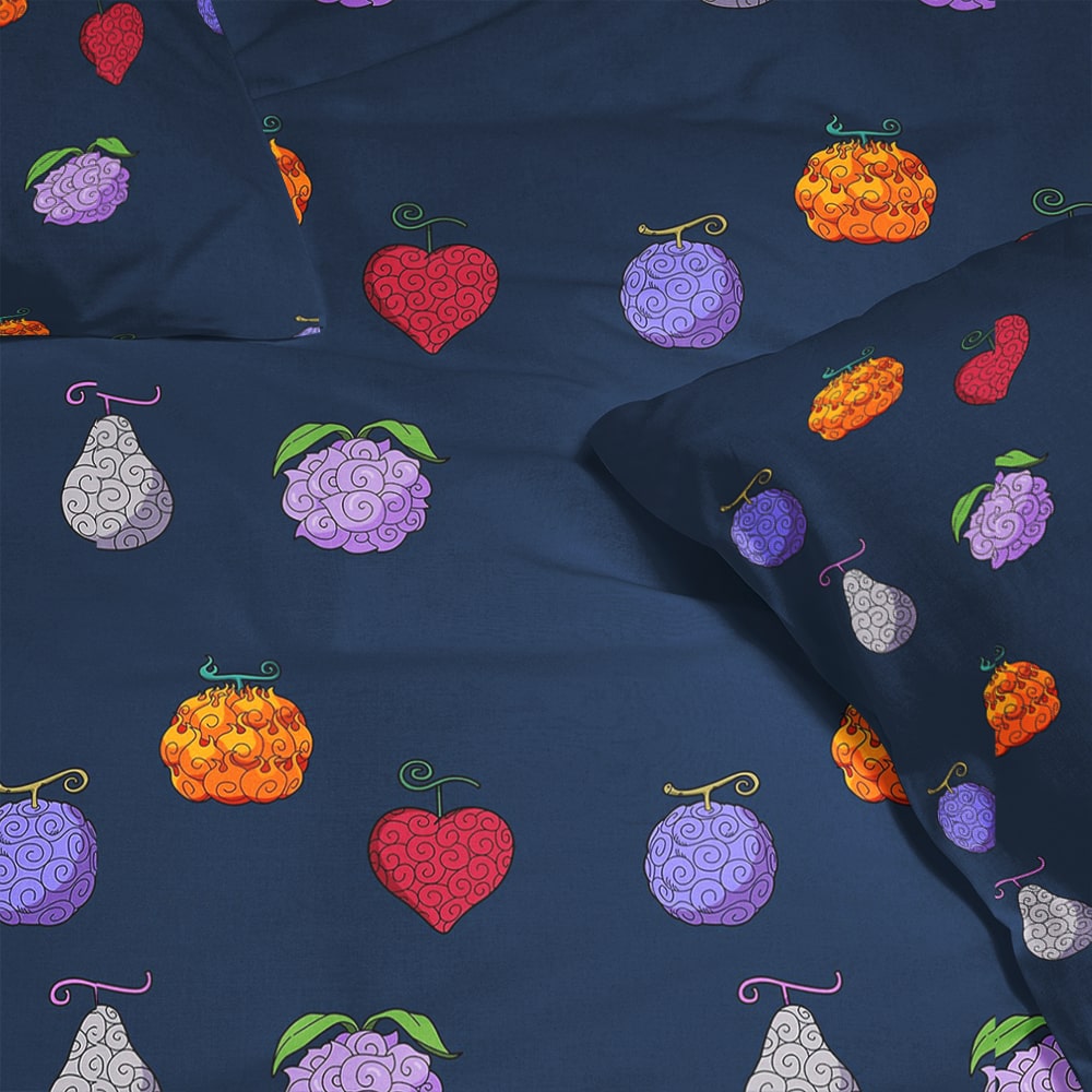 One Piece Devil Fruits Brushed All Over Comforter Set Bedding