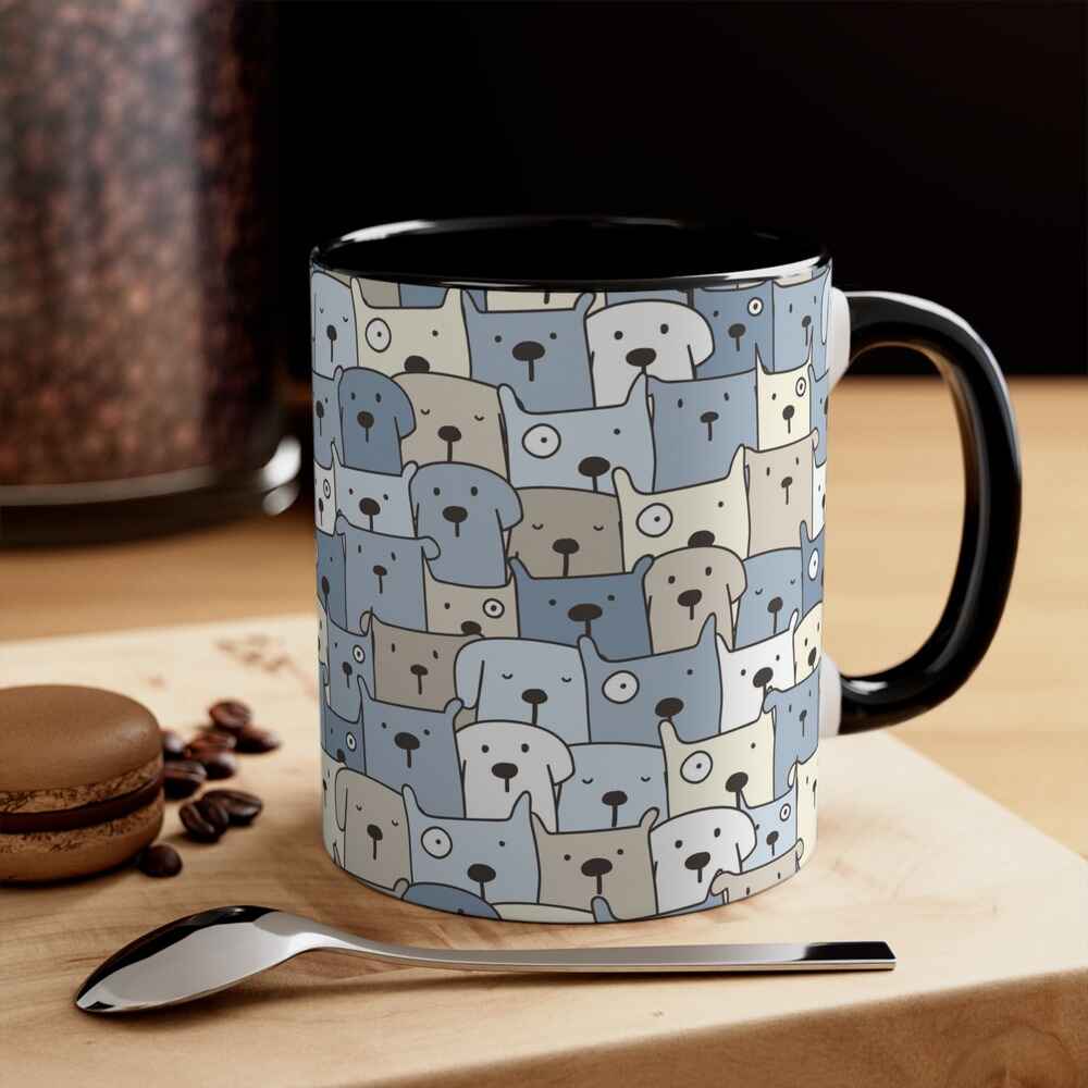Dogs seamless Pattern Accent Coffee Mug