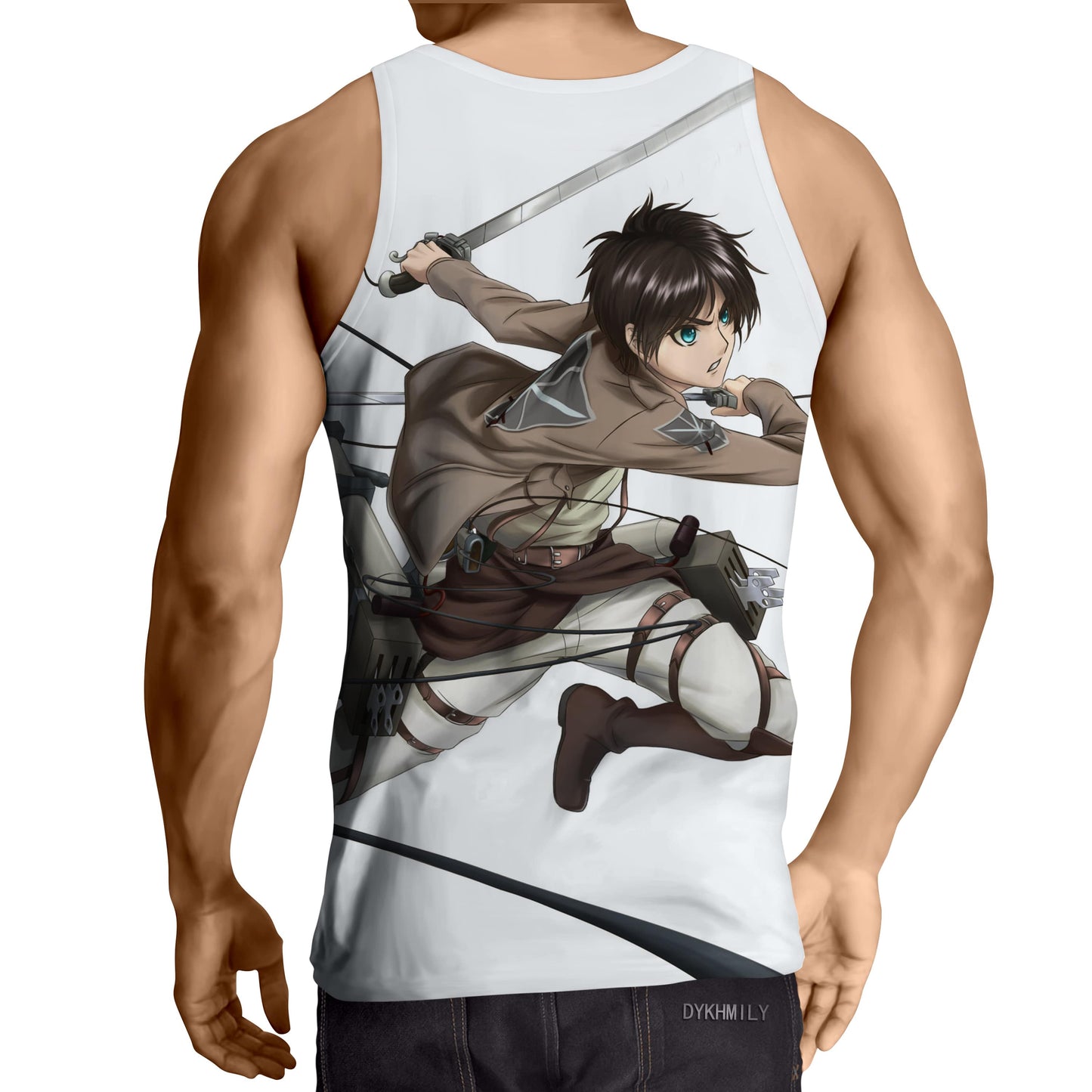 Eren Jaeger Attack on Titan Sharp Design Blade Attack Tank Top - Anime Wise