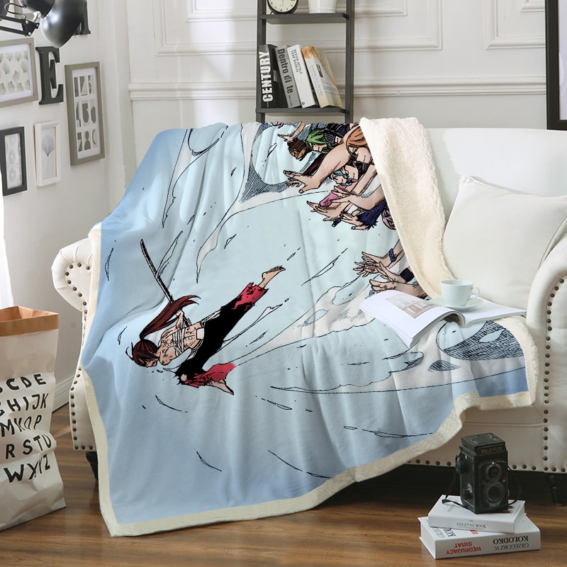 Fairy Tail Erza Scalert Power Up Clouds Anime Blanket
