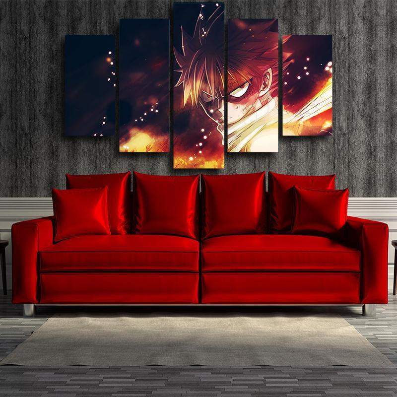Fairy Tail 3D Printed Angry Natsu Fairy Tail Canvas