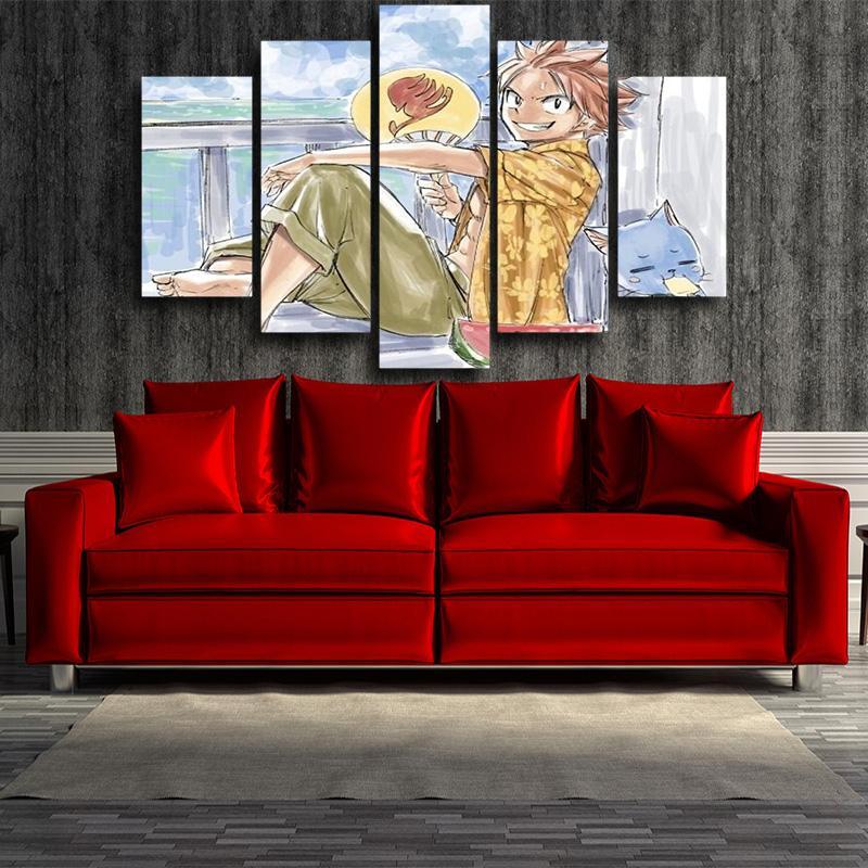 Happy Drawing Natsu Fairy Tail 3D Printed Canvas