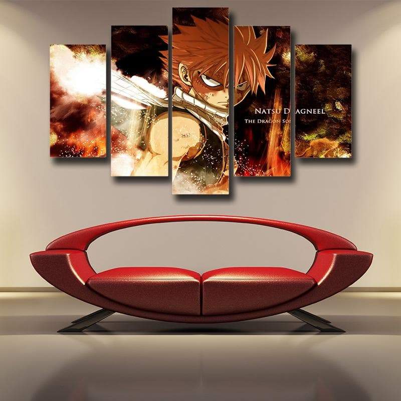 Natsu Dragneel Face Fairy Tail Canvas 3D Printed