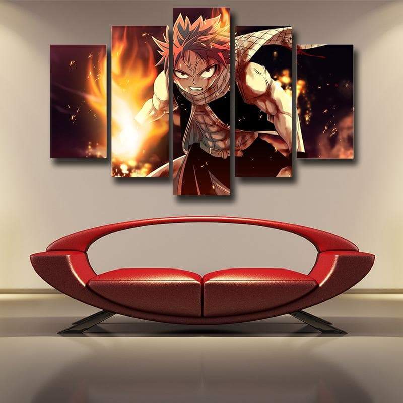Fairy Tail Canvas 3D Printed Natsu Fire Dragon Smash