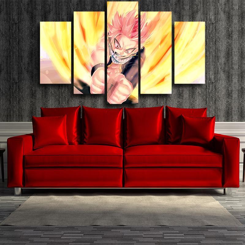 Fairy Tail Canvas 3D Printed Natsu Wall