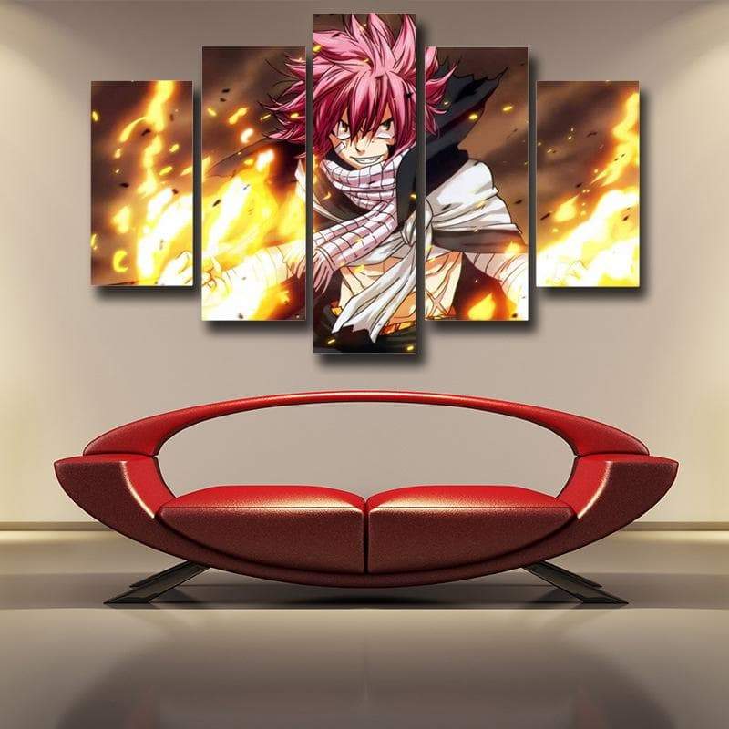 Fairy Tail 3D Printed Pink Haired Natsu Canvas
