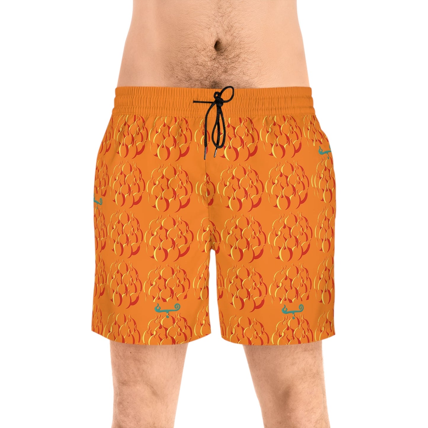 Fire Fist Ace Mera Mera Devil Fruit Pattern One piece Swim Shorts