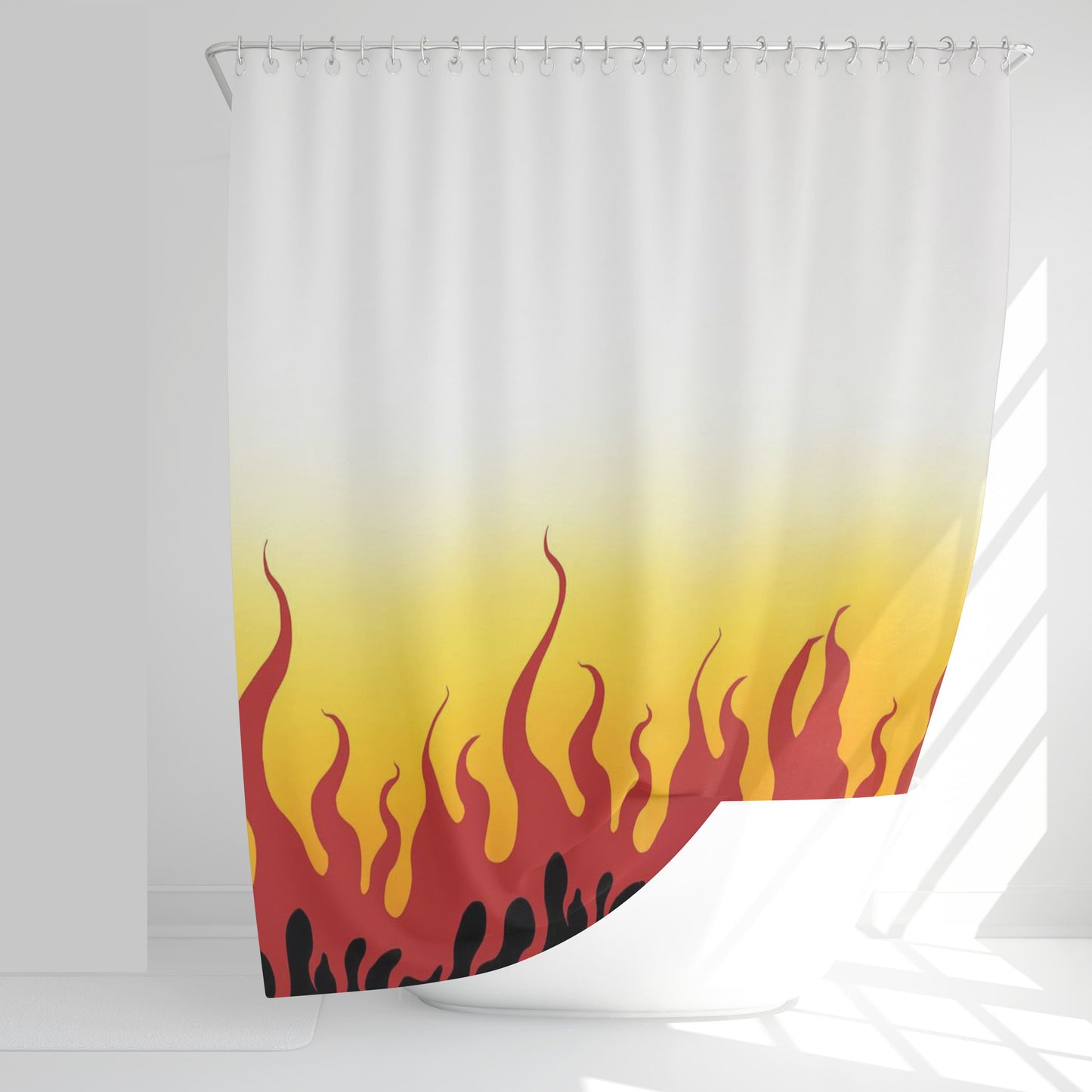Demon Slayer Rengoku Flame Hashira Shower Curtains